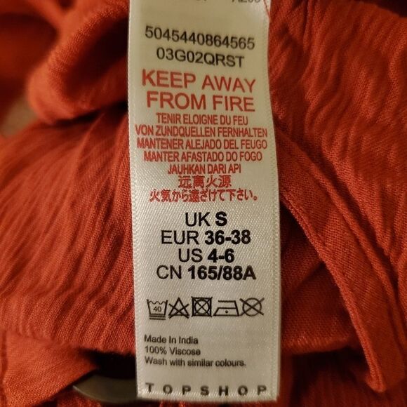 TOPSHOP Tortoise Ring Crop Jumpsuit sz 4-6 - Picture 11 of 12